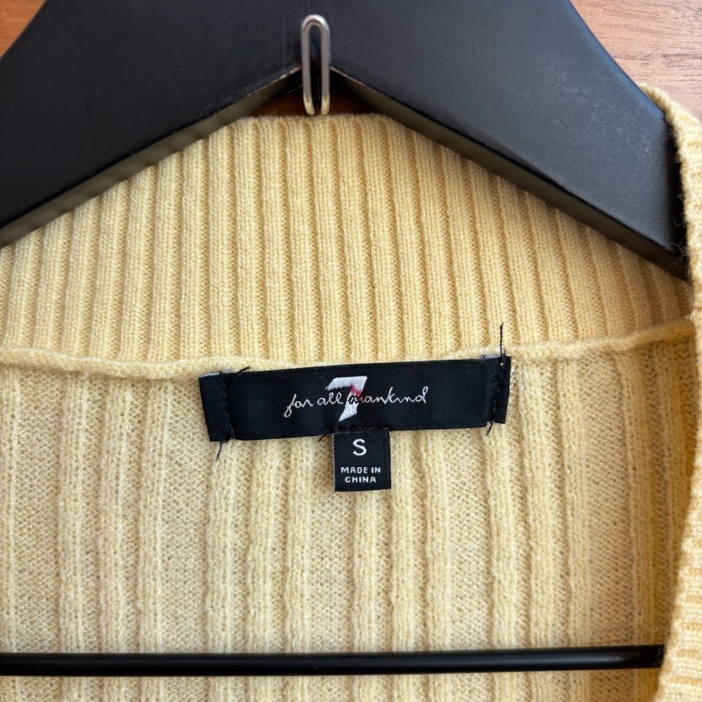 7 for All Mankind Yellow Knit Set, Size S - Picture 5 of 15